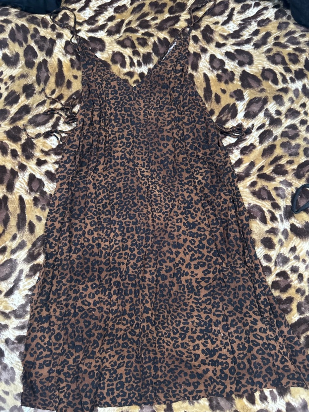 Kendall & Kylie Brown and Black Leopard Slip Dress